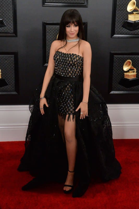 Camila Cabello arrives for the 62nd annual Grammy Awards held at Staples Center in Los Angeles on January 26, 2020. The singer turns 27 on March 3. File Photo by Jim Ruymen/UPI