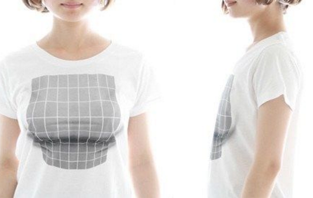 Grid Optical Illusion Large Bust Size Well Endowed Flat