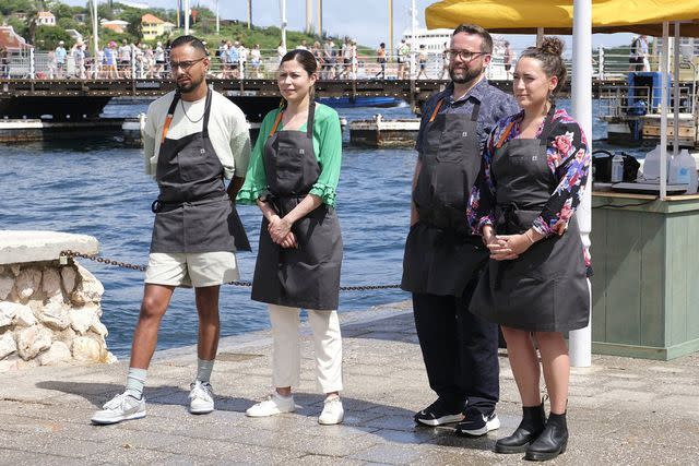 <p>David Moir/Bravo</p> Danny Garcia, Laura Ozyilmaz, Dan Jacobs and Savannah Miller all competed for the finalist spots on June 12's episode of 'Top Chef'