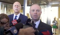 Maltese Prime Minister Joseph Muscat gives a statement on developments in the murder case of journalist Daphne Caruana Galizia