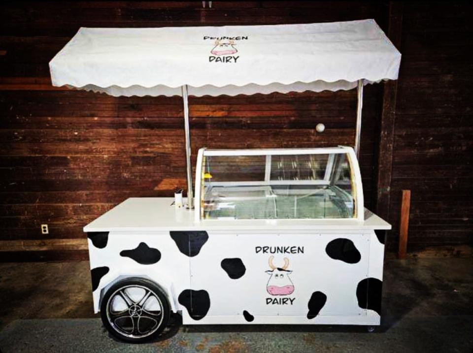 Drunken Dairy's boozy ice cream cart.