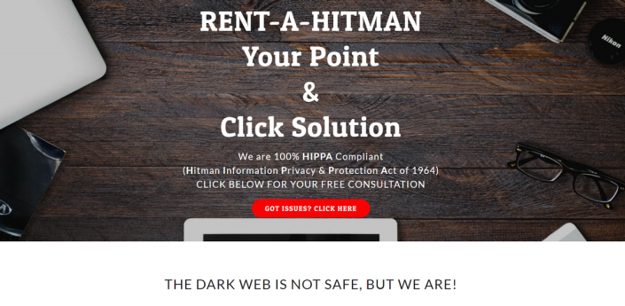 Rent-A-Hitman parody website