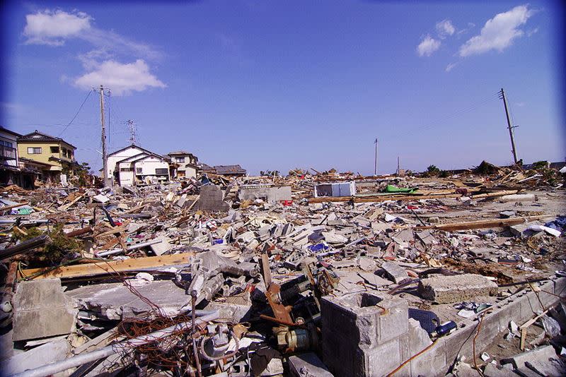 日本311大地震引發海嘯，有上萬人因此溺死。（圖／維基百科）