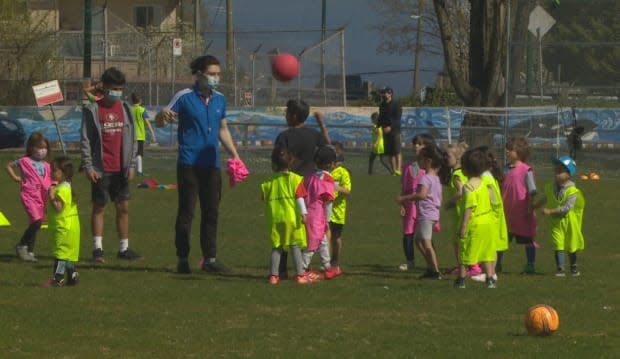 Local parents are upset their children's soccer program in Slocan Park is being forced to move to another park 30 bocks away. (Doug Kerr/CBC - image credit)