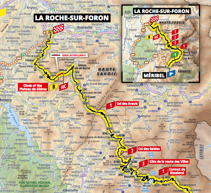 Stage 18 route map (letour)