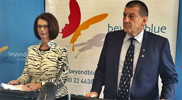 Jeff Kennett was confident not-for-profit organisation beylondblue will go 'from strength to strength' under Julia Gillard's leadership. Picture: 7 News