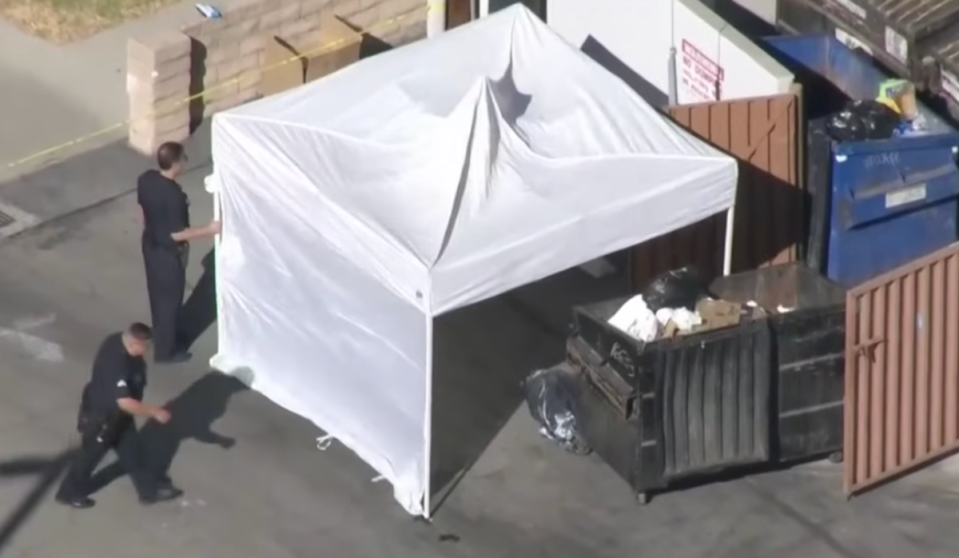 The torso was found in a dumpster on Wedensday (KTLA)