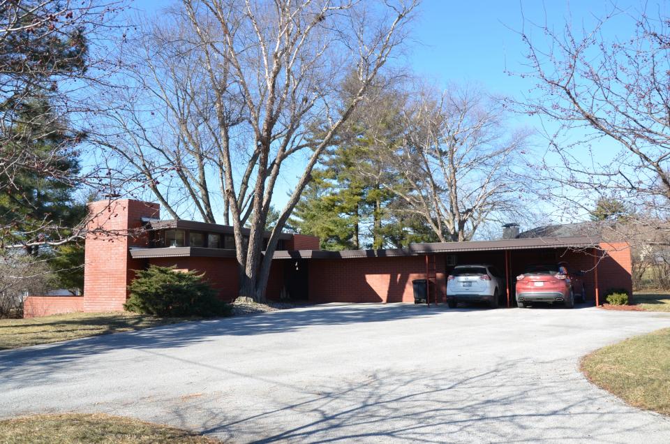 The Trier House in Johnston was modeled after one of Wright's exhibition houses built on-site at the Guggenheim Museum in New York City.