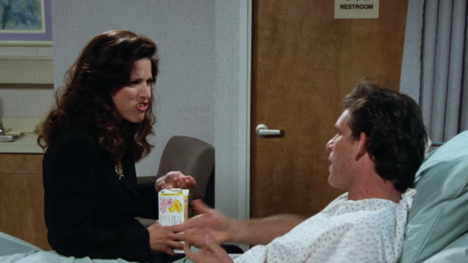 Julia Louis-Dreyfus and Marty Rackham on Seinfeld