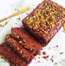 <p>This cakey treat tastes super decadent—but it's actually low in fat, and high in protein. It's a win-win!</p><p><strong>Get the recipe at <a href="https://www.beautifuleatsandthings.com/2020/03/31/double-chocolate-pistachio-bread/" rel="nofollow noopener" target="_blank" data-ylk="slk:Beautiful Eats & Things;elm:context_link;itc:0;sec:content-canvas" class="link ">Beautiful Eats & Things</a>.</strong></p><p><a class="link " href="https://www.amazon.com/USA-Pan-1140LF-Bakeware-Aluminized/dp/B0029JQEIC/?tag=syn-yahoo-20&ascsubtag=%5Bartid%7C10050.g.35246097%5Bsrc%7Cyahoo-us" rel="nofollow noopener" target="_blank" data-ylk="slk:SHOP LOAF PANS;elm:context_link;itc:0;sec:content-canvas">SHOP LOAF PANS</a><br></p>