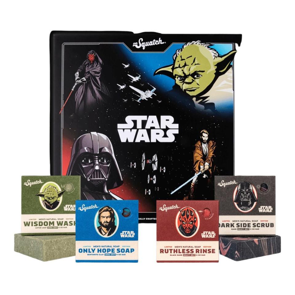 <p><a href="https://go.redirectingat.com?id=74968X1596630&url=https%3A%2F%2Fwww.drsquatch.com%2Fpages%2Fstar-wars-collection-I&sref=https%3A%2F%2Fwww.menshealth.com%2Ftechnology-gear%2Fg34427806%2Fwhite-elephant-gift-ideas%2F" rel="nofollow noopener" target="_blank" data-ylk="slk:Shop Now;elm:context_link;itc:0;sec:content-canvas" class="link ">Shop Now</a></p><p>Star Wars Collection I</p><p>drsquatch.com</p><p>$38.00</p>