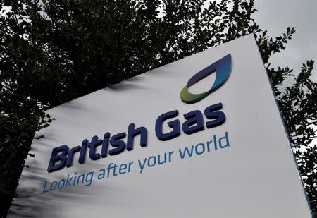 FILE PHOTO: A British Gas sign is seen outside its offices in Staines in southern England, July 31, 2014. REUTERS/Toby Melville/File Photo