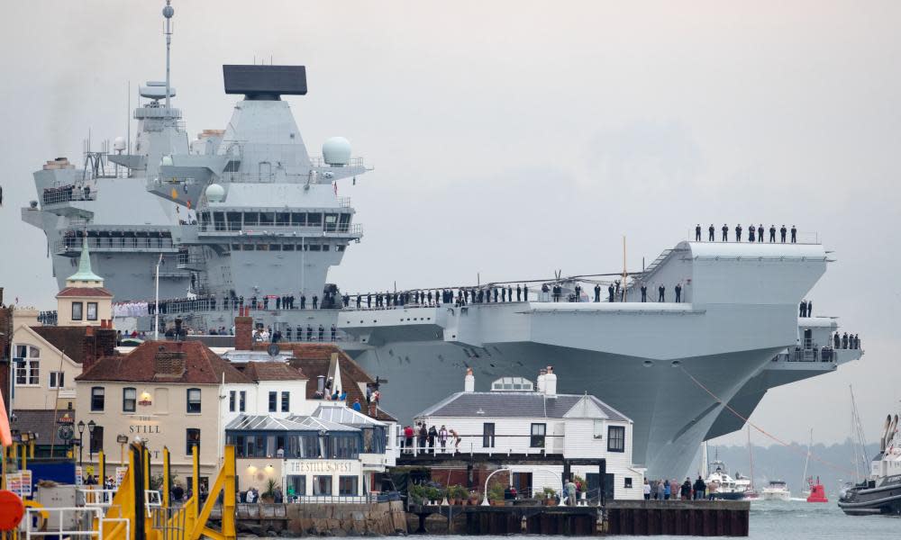The HMS Queen Elizabeth, which will be sent to the Pacific region in 2021, says Gavin Williamson