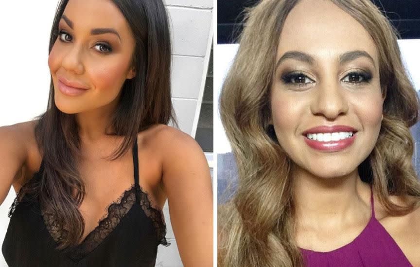 Married At First Sight star Davina Rankin (L) has confronted former MAFS star Zoe Hendrix (R) who shared a post poking fun at Davina. Source: Instagram/Davina Rankin and Zoe Hendrix