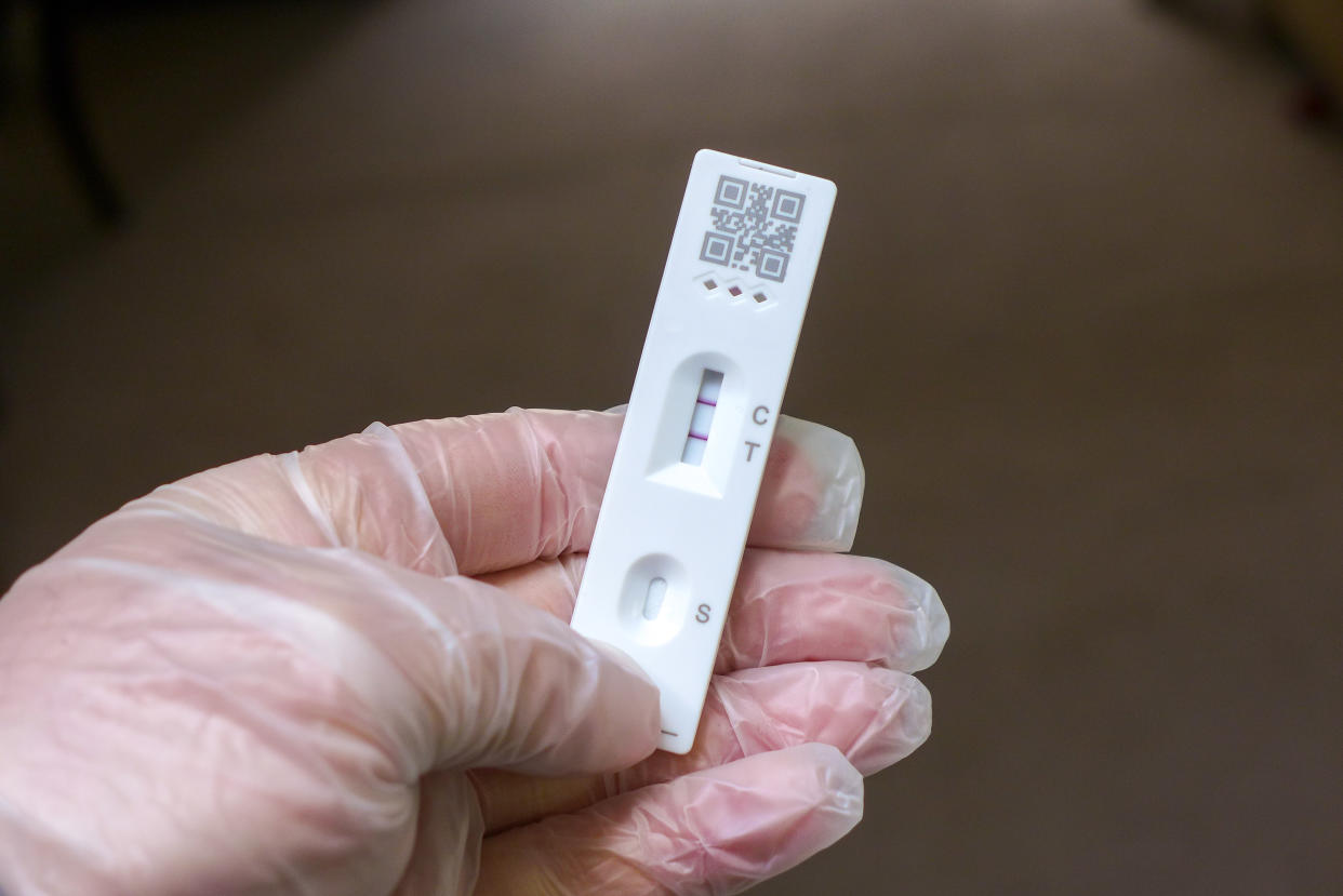 Positive rapid COVID-19 test