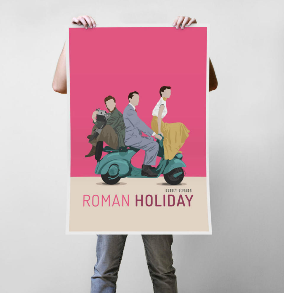 Póster artístico de ‘Roman Holiday’