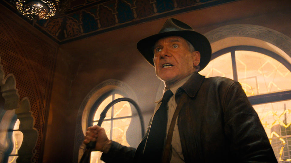 Indiana Jones (Harrison Ford) in Lucasfilm's IJ5. ©2022 Lucasfilm Ltd. & TM. All Rights Reserved.