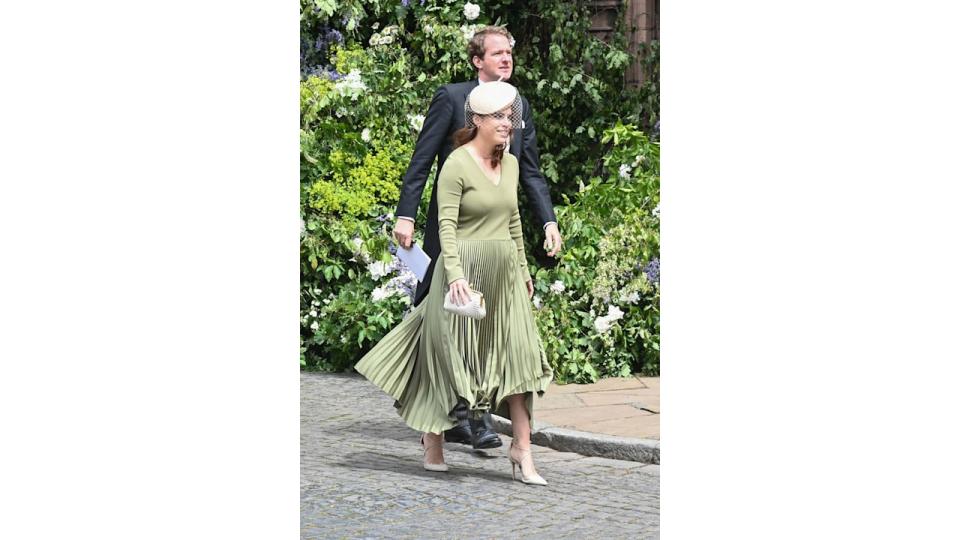 Princess Eugenie was all smiles as the left Chester Cathedral