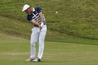 Bryson DeChambeau hits from the fifth fairway during the final round of the U.S. Open Golf Championship, Sunday, June 20, 2021, at Torrey Pines Golf Course in San Diego. (AP Photo/Marcio Jose Sanchez)