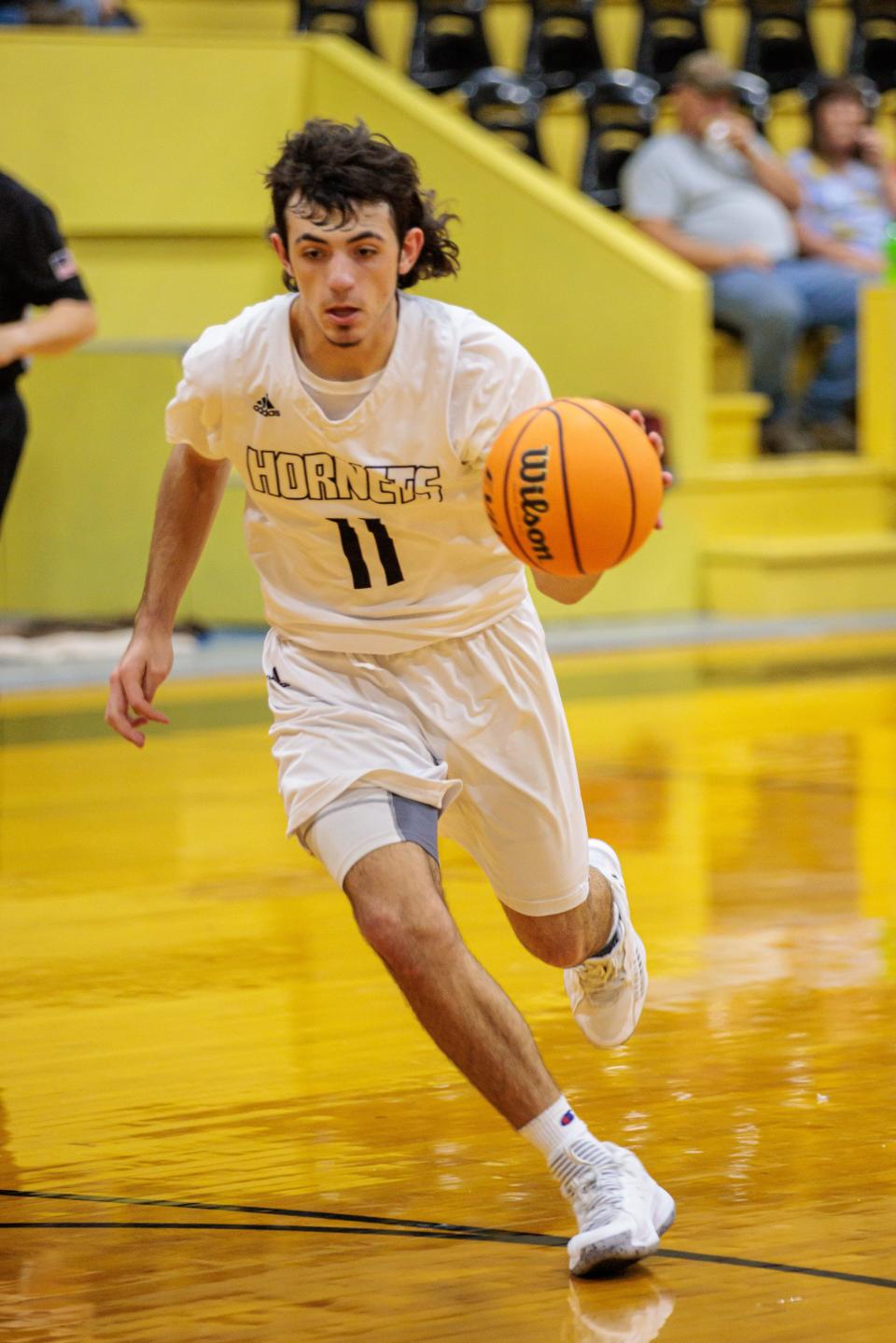 Copan High's Levi Vanschuyver emerged last winter as a productive freshman player for the Hornet basketball team.