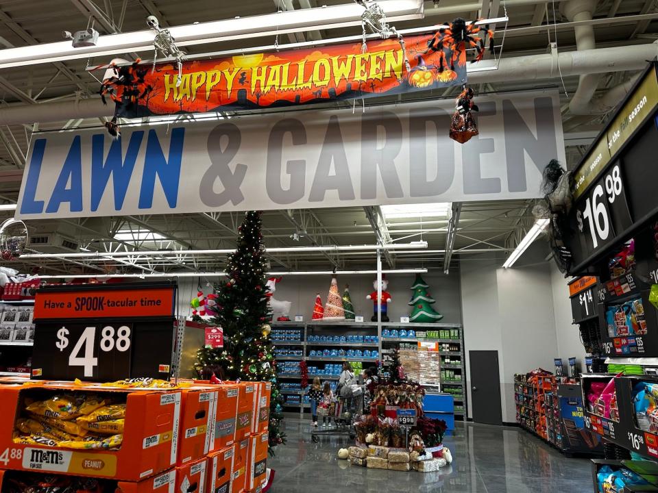 The Halloween section at Home Depot in October 2023.