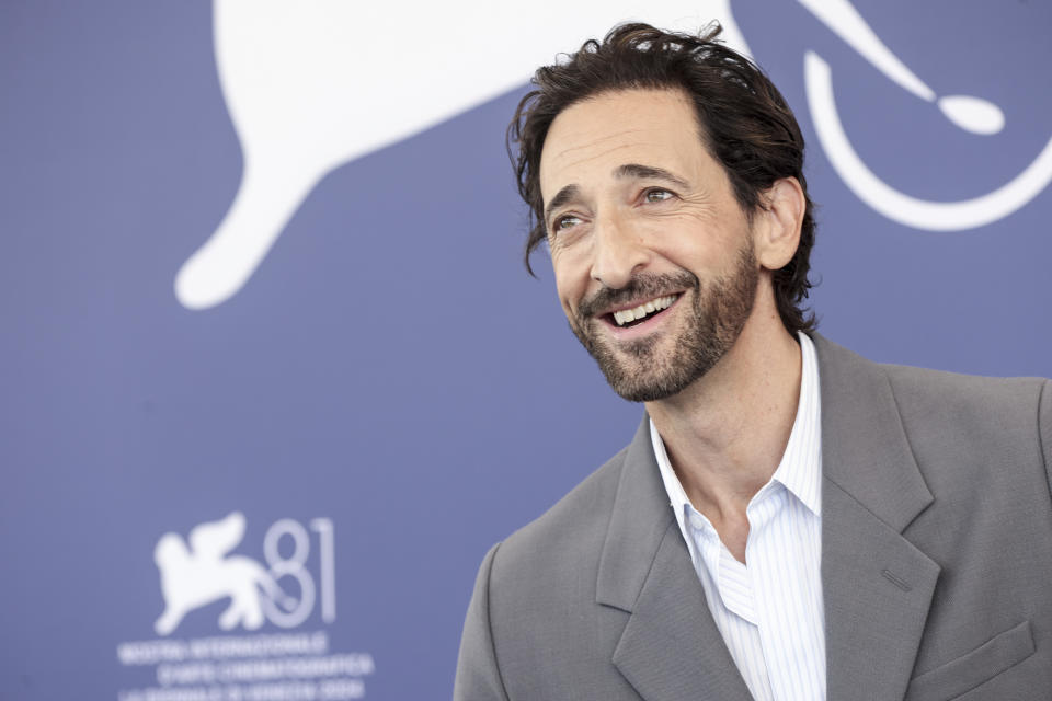 Adrien Brody attends the The Brutalist photocall during the 81st Venice International Film Festival