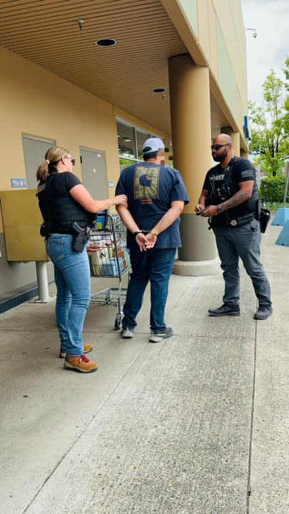 Multiple people were arrested in a retail theft mission at a Vancouver Fred Meyer on June 14, 2024. (Courtesy: Clark Co. Sheriff's Office)