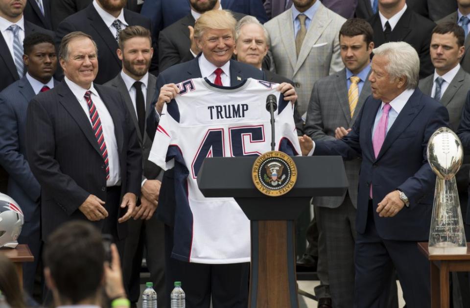 President Donald Trump finds some entertainment in the NFL. (Getty Images)