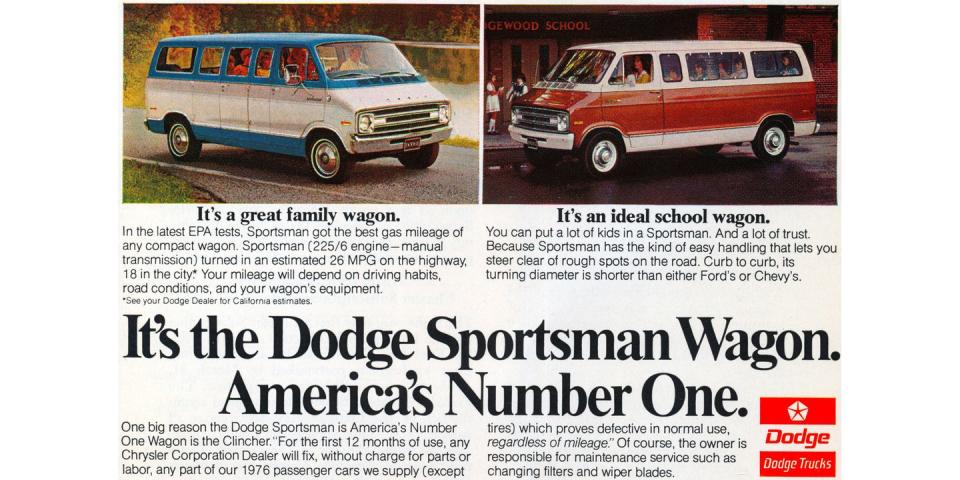 1976 dodge sportsman van magazine advertisement
