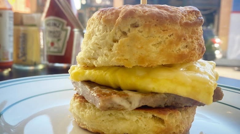 Wise County Biscuits egg sandwich