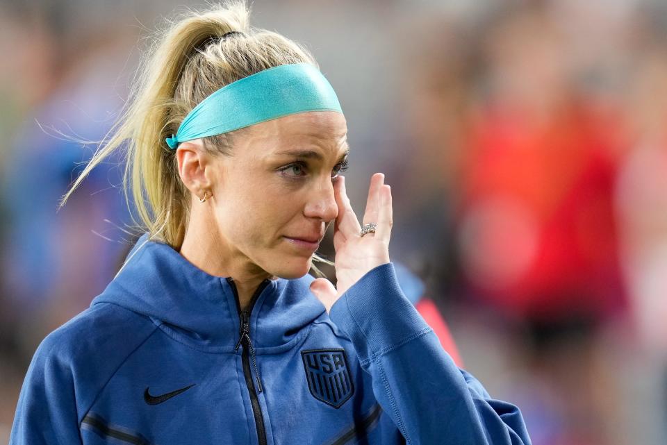 United States Women's National Team midfielder Julie Ertz played her final game of professional soccer Thursday, in the USWNT's 3-0 win over South Africa. Ertz played 35 minutes in the contest and was celebrated before and after the game.