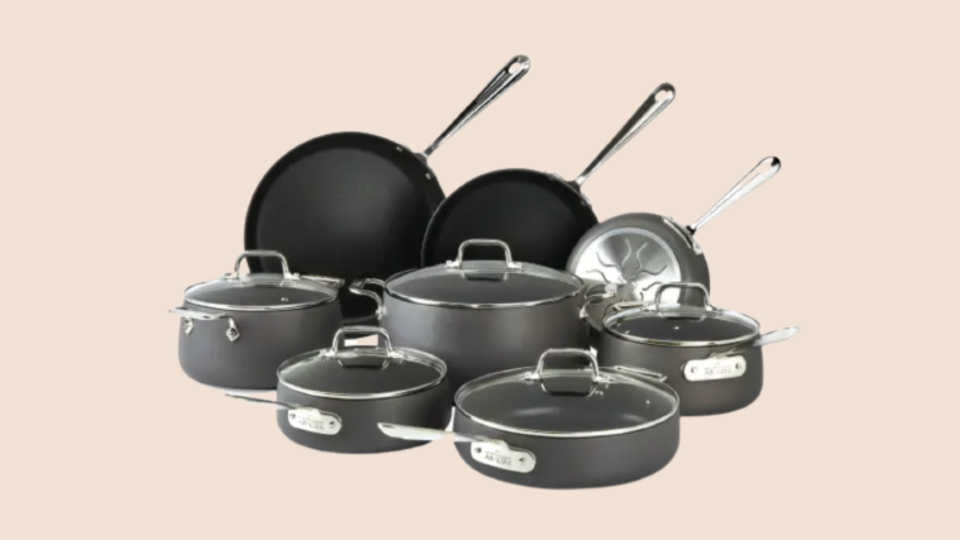 Get this set of All-Clad cookware we love for a tasty discount right now.