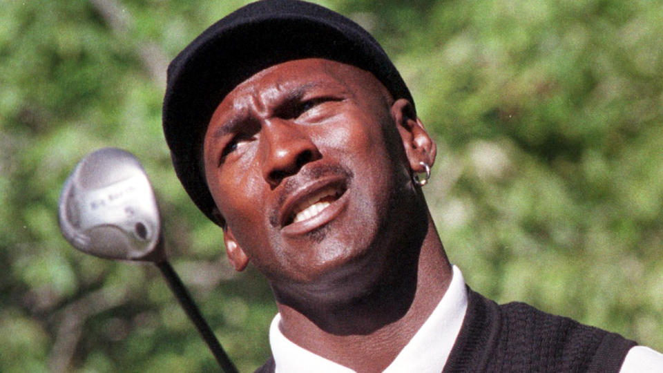 Michael Jordan is pictured during a golf tournament in September, 1999.