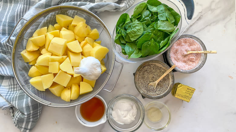 garlic spinach mashed potatoes ingredients