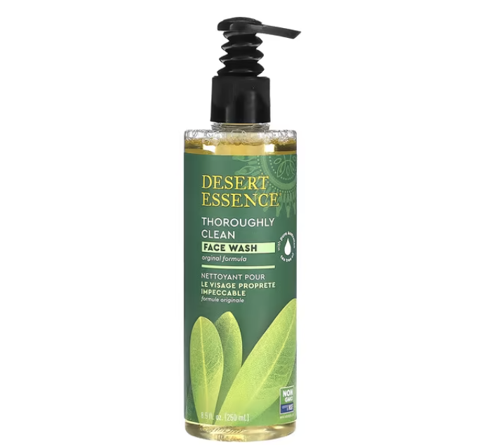 Desert Essence, Thoroughly Clean Face Wash, 250ml in green