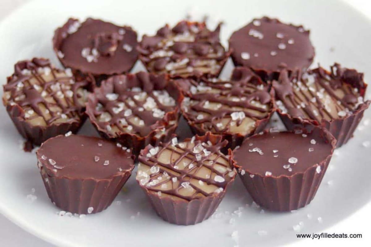 <p>Joy Filled Eats</p><p>These Salted Caramel Cups are divine. The center stays soft while the dark chocolate hardens and the sea salt complements the sweetness!</p><p><a href="https://joyfilledeats.com/salted-caramel-cups/" rel="nofollow noopener" target="_blank" data-ylk="slk:Get the recipe!;elm:context_link;itc:0;sec:content-canvas" class="link rapid-noclick-resp">Get the recipe!</a></p>