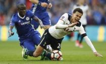 Britain Soccer Football - Tottenham Hotspur v Chelsea - FA Cup Semi Final - Wembley Stadium - 22/4/17 Chelsea's N'Golo Kante fouls Tottenham's Dele Alli Action Images via Reuters / Carl Recine Livepic