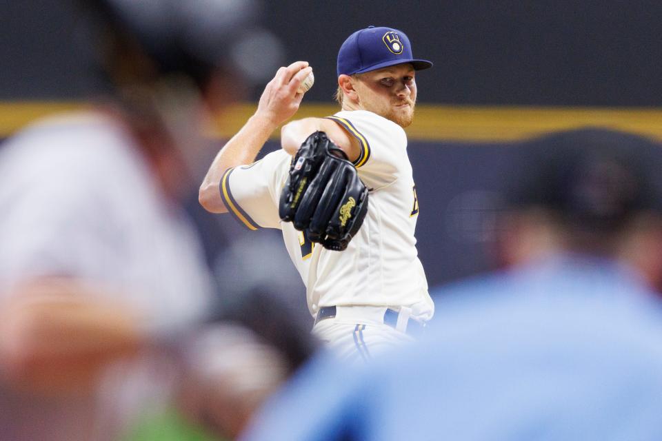 Brewers starter Eric Lauer held the Diamondbacks hitless for six innings in his final start of the season.