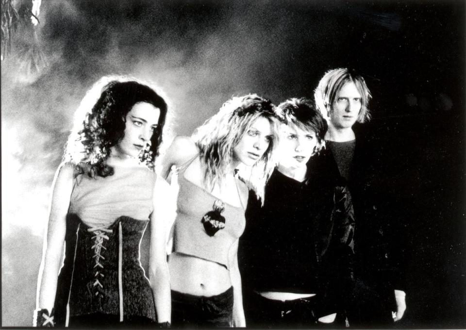 Courtney and her bandmates from Hole