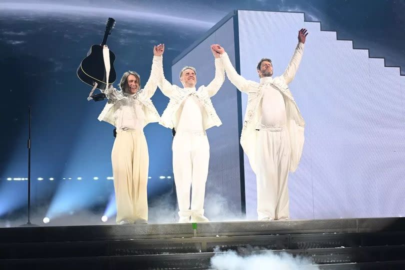 Take That's Howard, Gary and Mark on stagE -Credit:Dave Hogan/ Hogan Media Ltd/ShutterstoK