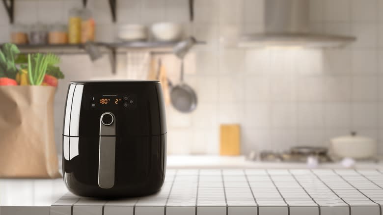 air fryer in a kitchen