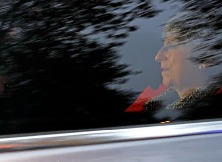 Britain's Prime Minister Theresa May arrives at LBC radio studios in central London, Britain, November 16, 2018. REUTERS/Peter Nicholls