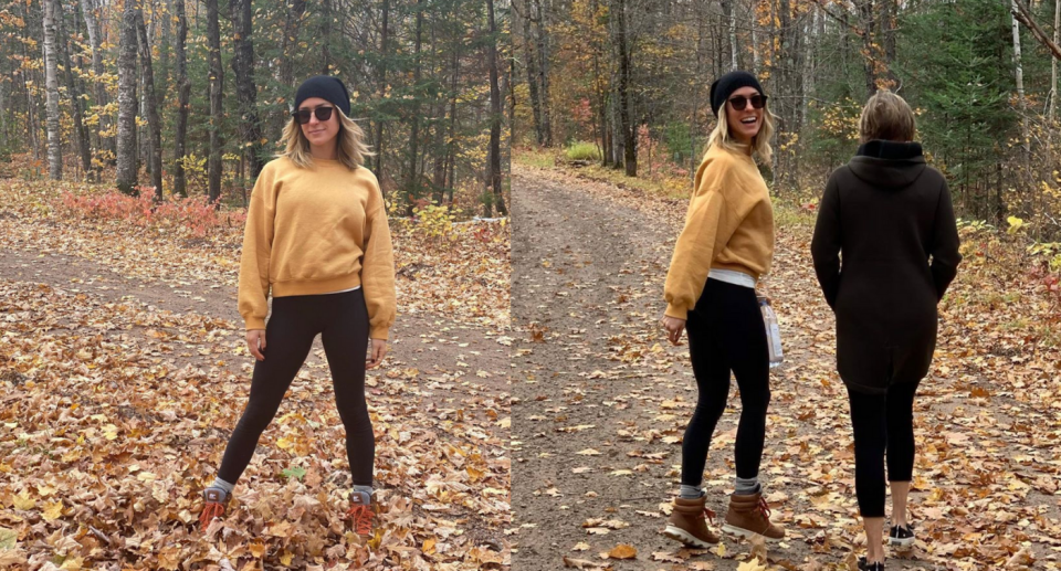 Kristin Cavallari hit the trails last weekend in a pair of $98 Lululemon Align Pants. (Images via Instagram/KristinCavallari)