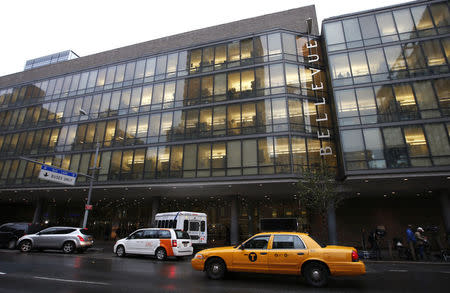 An exterior view of Bellevue Hospital in New York City, October 23, 2014.REUTERS/Mike Segar