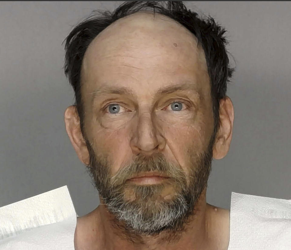 This image provided by the Bibb County Sheriff’s Office shows Joey Fournier. Fournier is one of four men who was being held in a central Georgia jail and escaped through a damaged window and a cut fence early Monday, Oct. 16, 2023. (Bibb County Sheriff’s Office via AP)