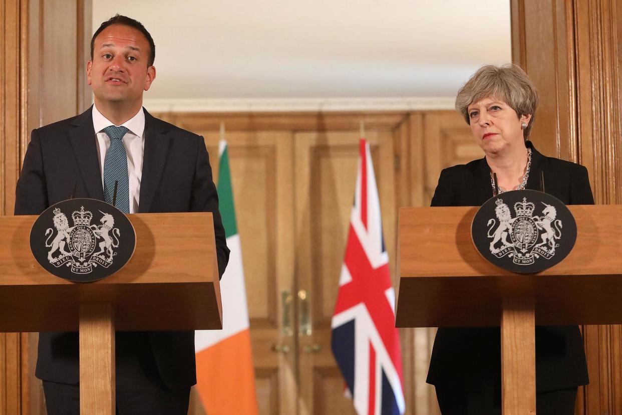 Brexit: Irish Taoiseach Leo Varadkar and Theresa May: PA Wire/PA Images