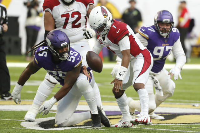 Arizona Cardinals cornerback Quavian White (37) in action against the  Minnesota Vikings during the first half of an NFL preseason football game  Saturday, Aug. 26, 2023 in Minneapolis. (AP Photo/Stacy Bengs Stock