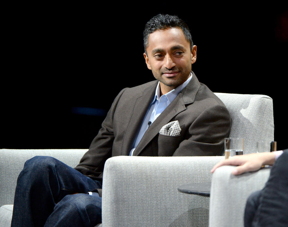 SAN FRANCISCO, CA - OCTOBER 19:  Founder/CEO of Social Capital, Chamath Palihapitiya, speaks onstage during "The State of the Valley: Where’s the Juice?" at the Vanity Fair New Establishment Summit at Yerba Buena Center for the Arts on October 19, 2016 in San Francisco, California.  (Photo by Michael Kovac/Getty Images for Vanity Fair)