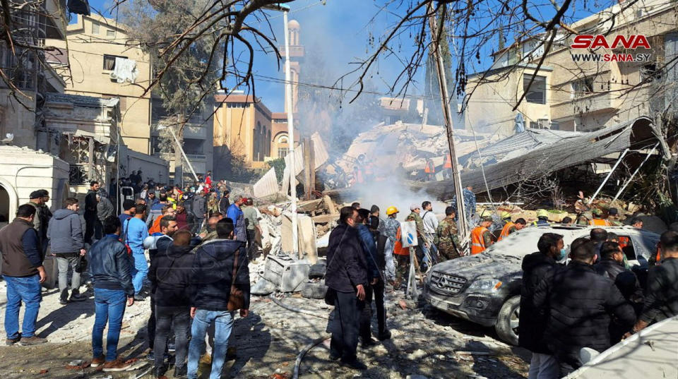 Ein mutmaßlich israelischer Luftangriff in der syrischen Hauptstadt Damaskus droht die Krise im Nahen Osten zu verschärfen (Bild: Reuters)