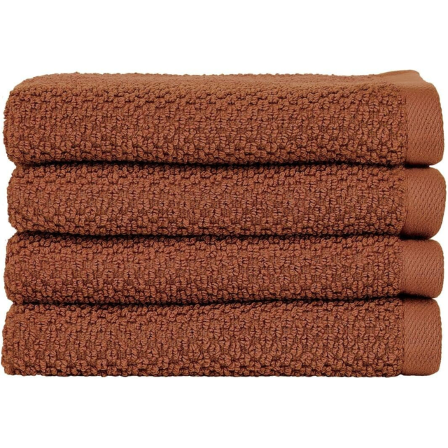 Nate Home by Nate Berkus 100% Cotton Textured Rice Weave 6-Piece Towel Set  | 2 Bath Towels, Hand Towels, and Washcloths, Soft and Absorbent for